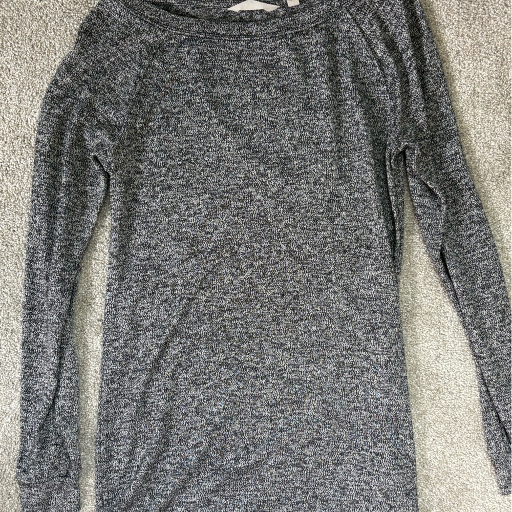 Athleta Charcoal Cowl Neck Sweater